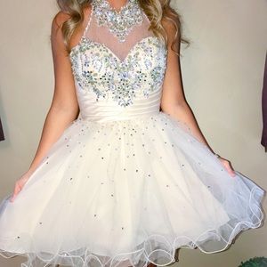 High Neck Beaded Dress